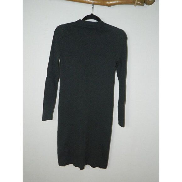 S. DEER/Concept Dress Sweater Gray Ribbed Distressed Dress Shark Bite Size Small - Picture 5 of 12